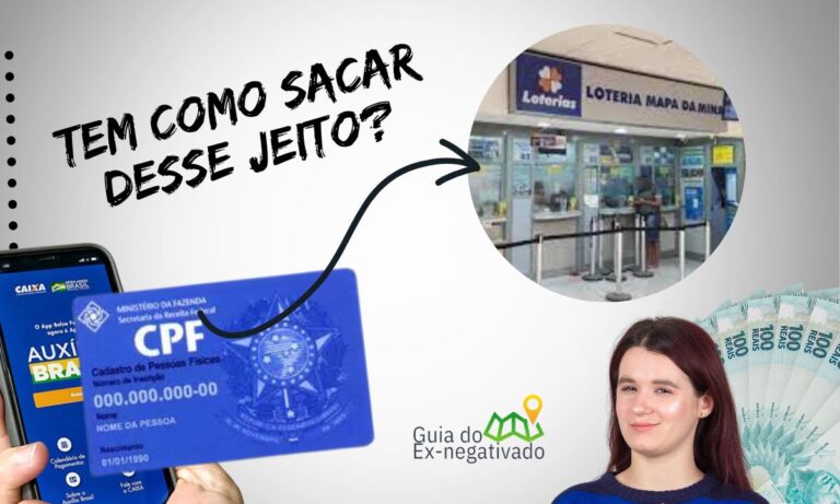 Receber Auxílio Brasil na lotérica com CPF