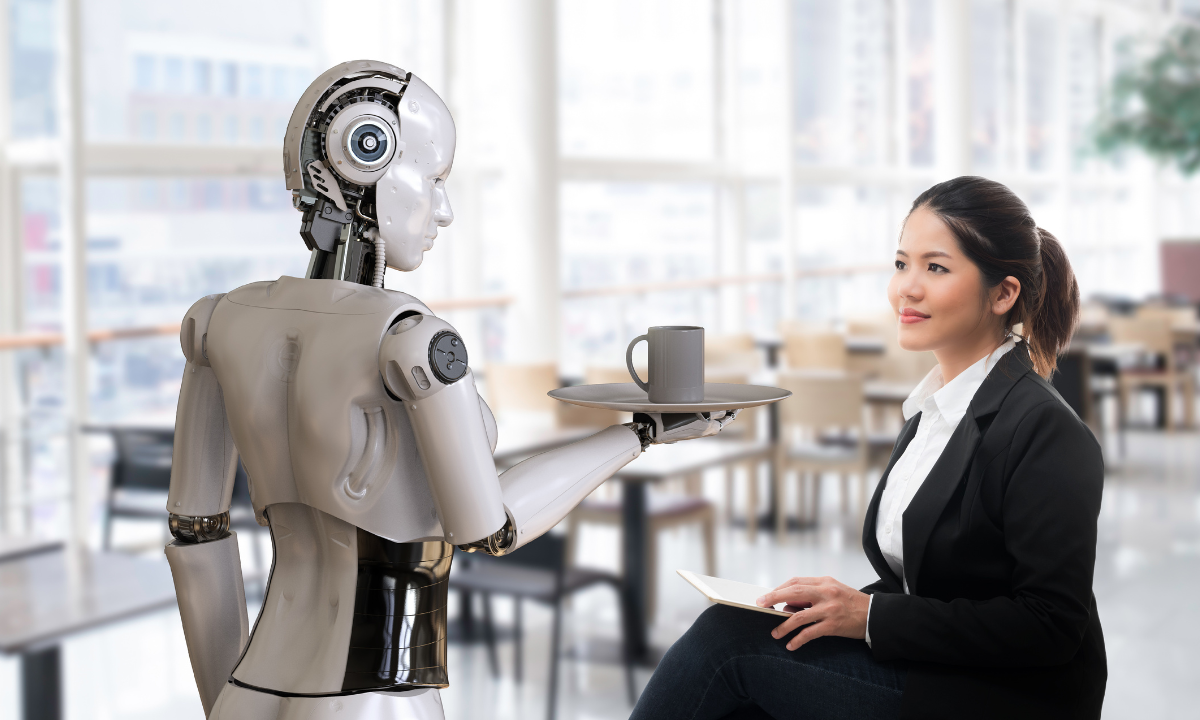 Restaurantes com funcionários robôs