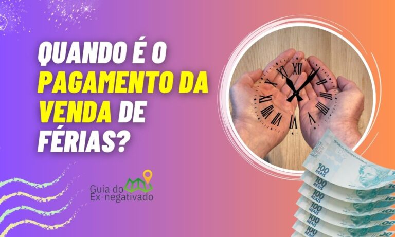 Quando vende as férias recebe no mês seguinte