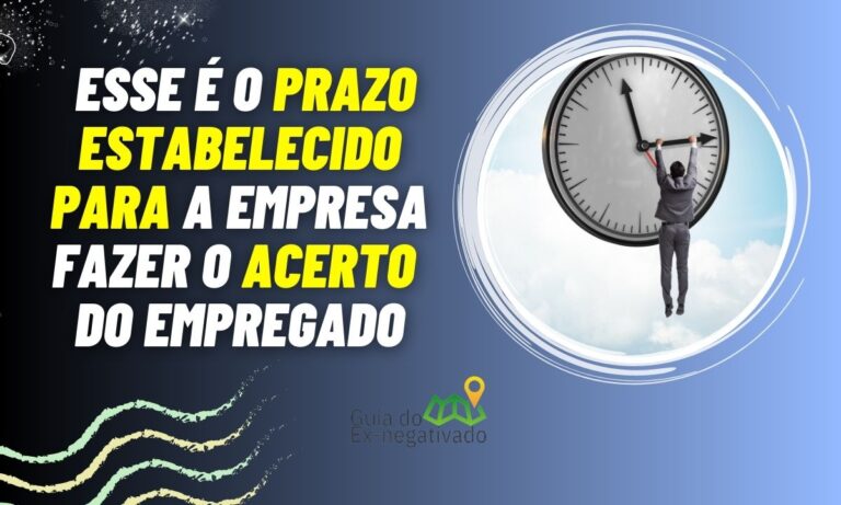 Quantos dias a empresa tem para fazer o acerto