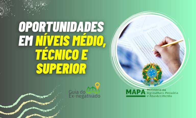 Concurso Ministério da Agricultura: salários de até R$ 22 mil e 520 Vagas Previstas 4 Concurso Ministério da Agricultura