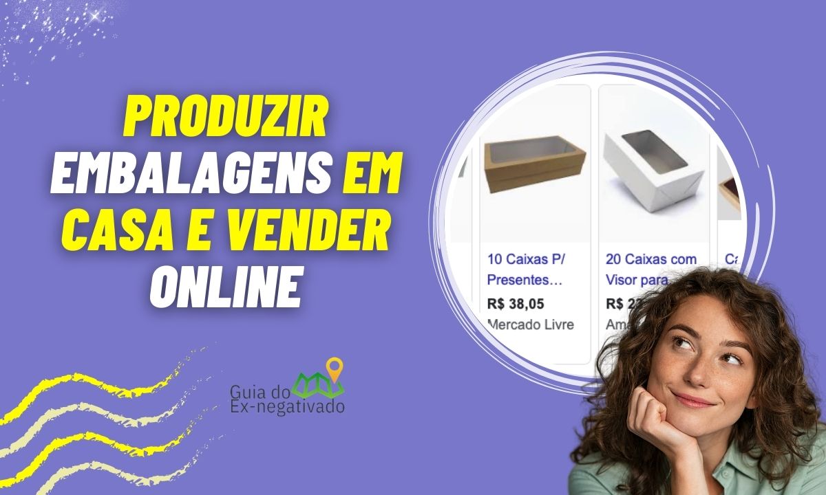 Trabalho em casa com produção de embalagens