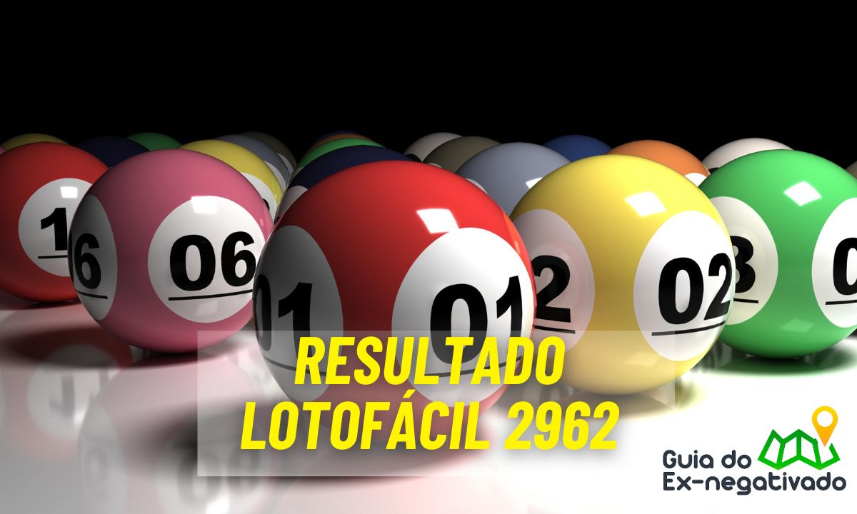 Resultado Lotofácil 2962 - Fonte: Canva