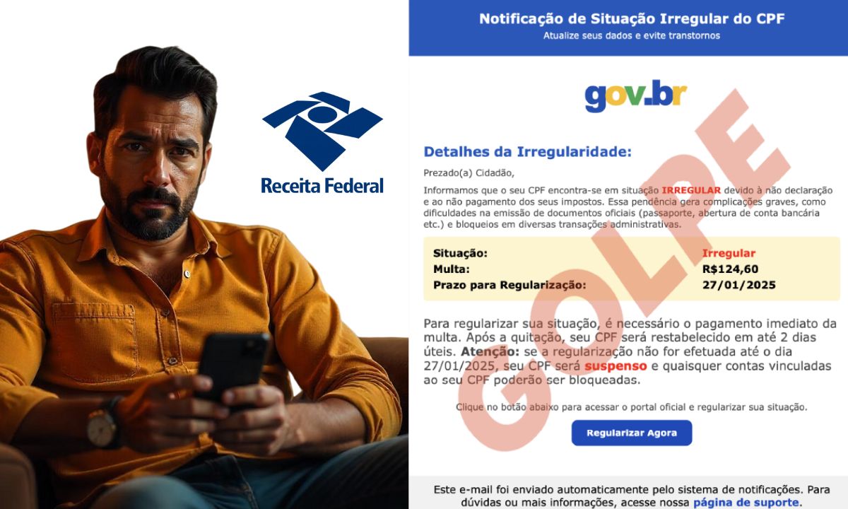 Pendência no CPF? Receita Federal Faz Alerta Sobre Golpe 1 Pendência no CPF