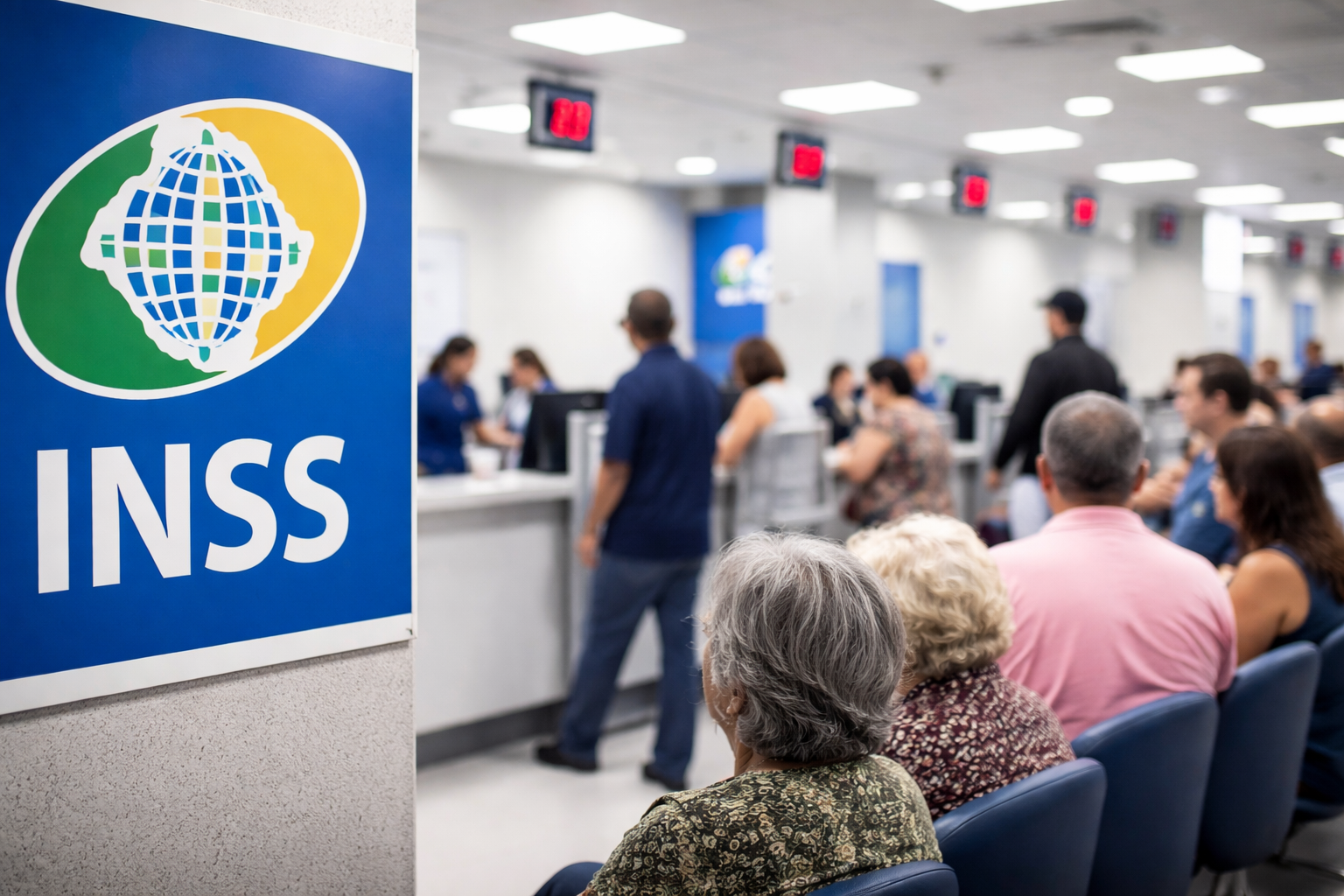 Sala de atendimento no INSS